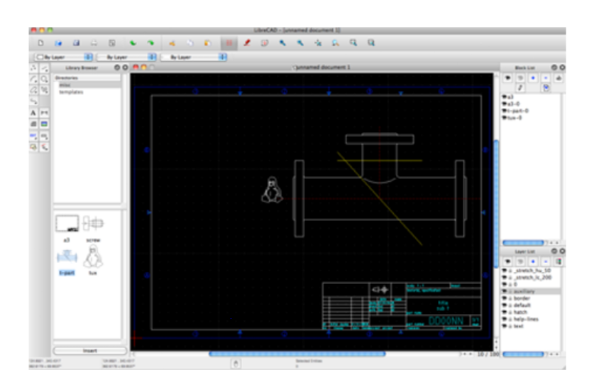 LibreCAD screenshot
