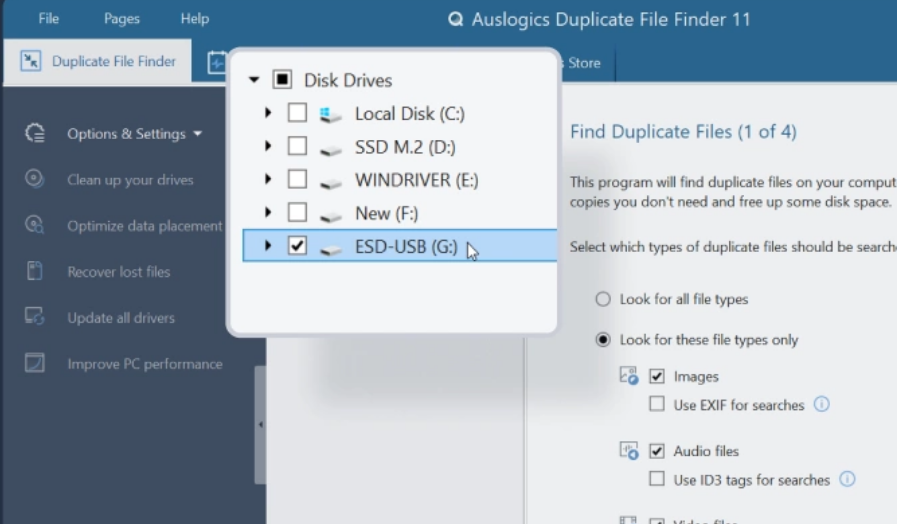 Auslogics Duplicate File Finder screenshot