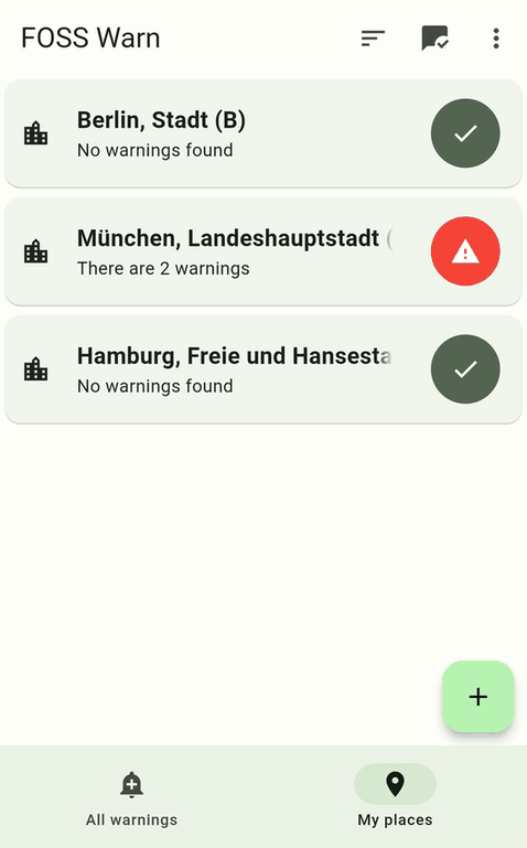 FOSS Warn screenshot