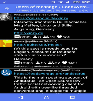 AndStatus screenshot