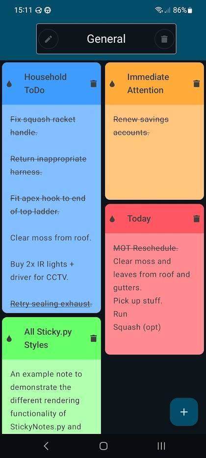 StyncyNotes screenshot