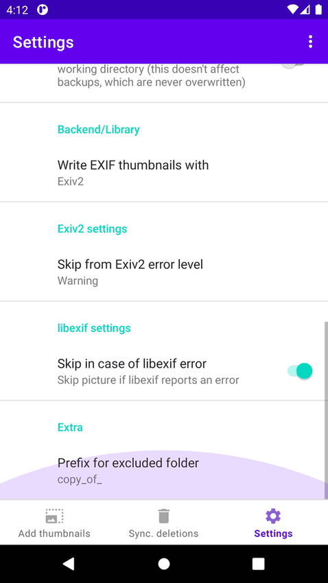 Exif Thumbnail Adder screenshot