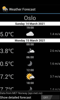 Weather Forecast screenshot