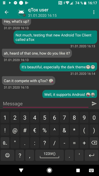 aTox screenshot
