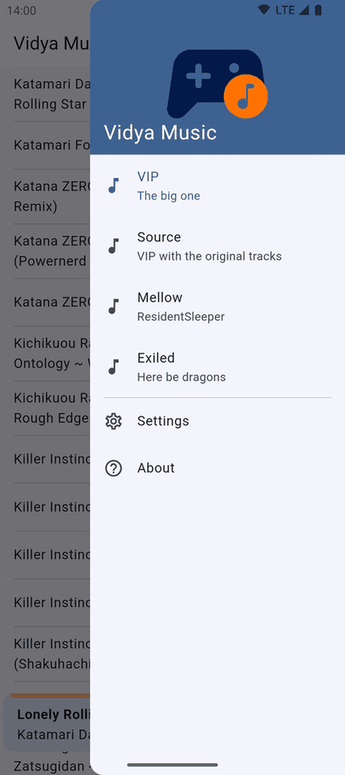 Vidya Music: Aersia VIP Player screenshot