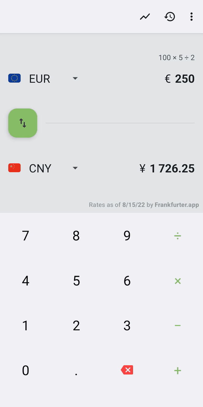 Currencies: Exchange Rate Calculator screenshot