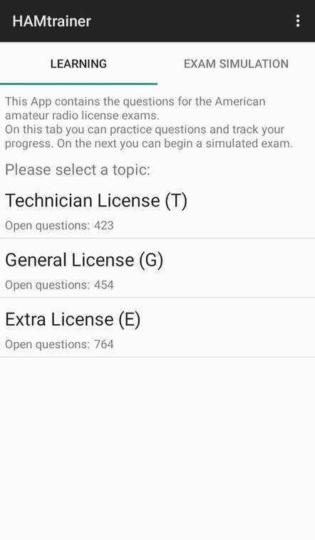 HAMtrainer screenshot