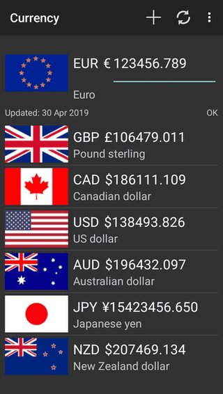 Currency screenshot