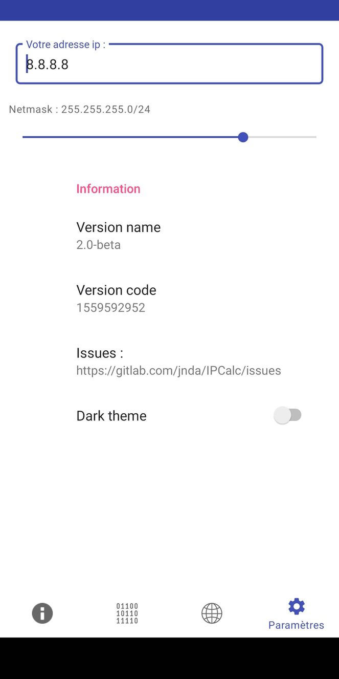 IPCalc Android screenshot