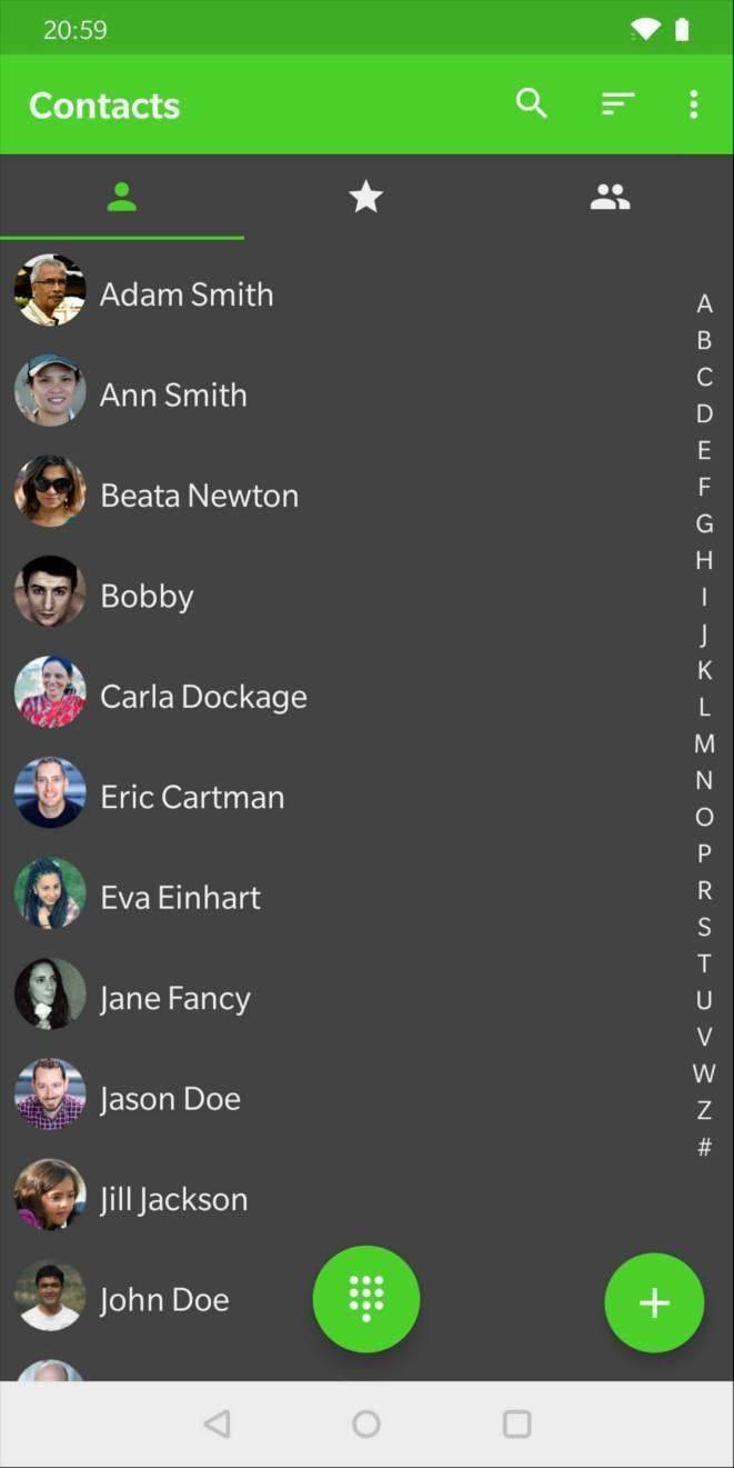 Simple Contacts Pro SE screenshot