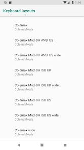Colemak Mod-DH Keyboard screenshot