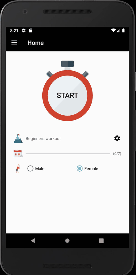 openWorkout screenshot