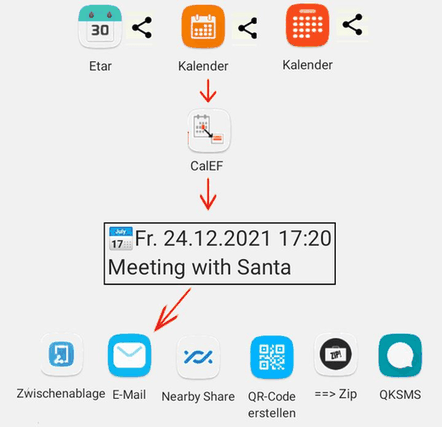CalEF (Calendar Entry Formatter) screenshot