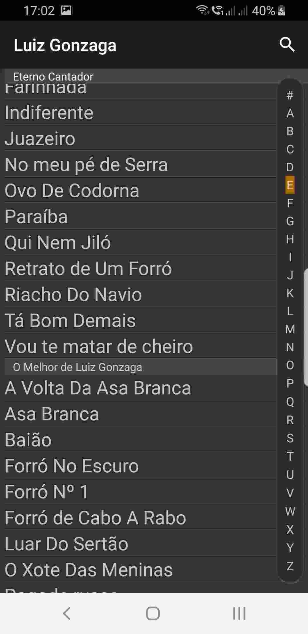 Forro Lyrics screenshot