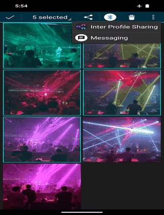 Inter Profile Sharing screenshot