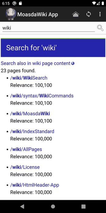 MoasdaWiki App screenshot