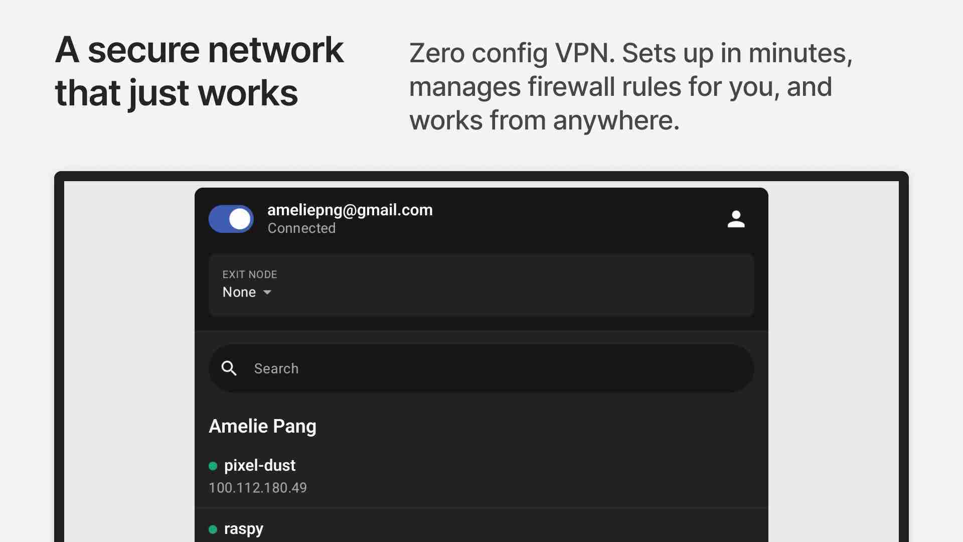 Tailscale screenshot