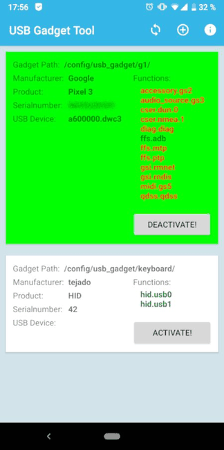 USB Gadget Tool screenshot