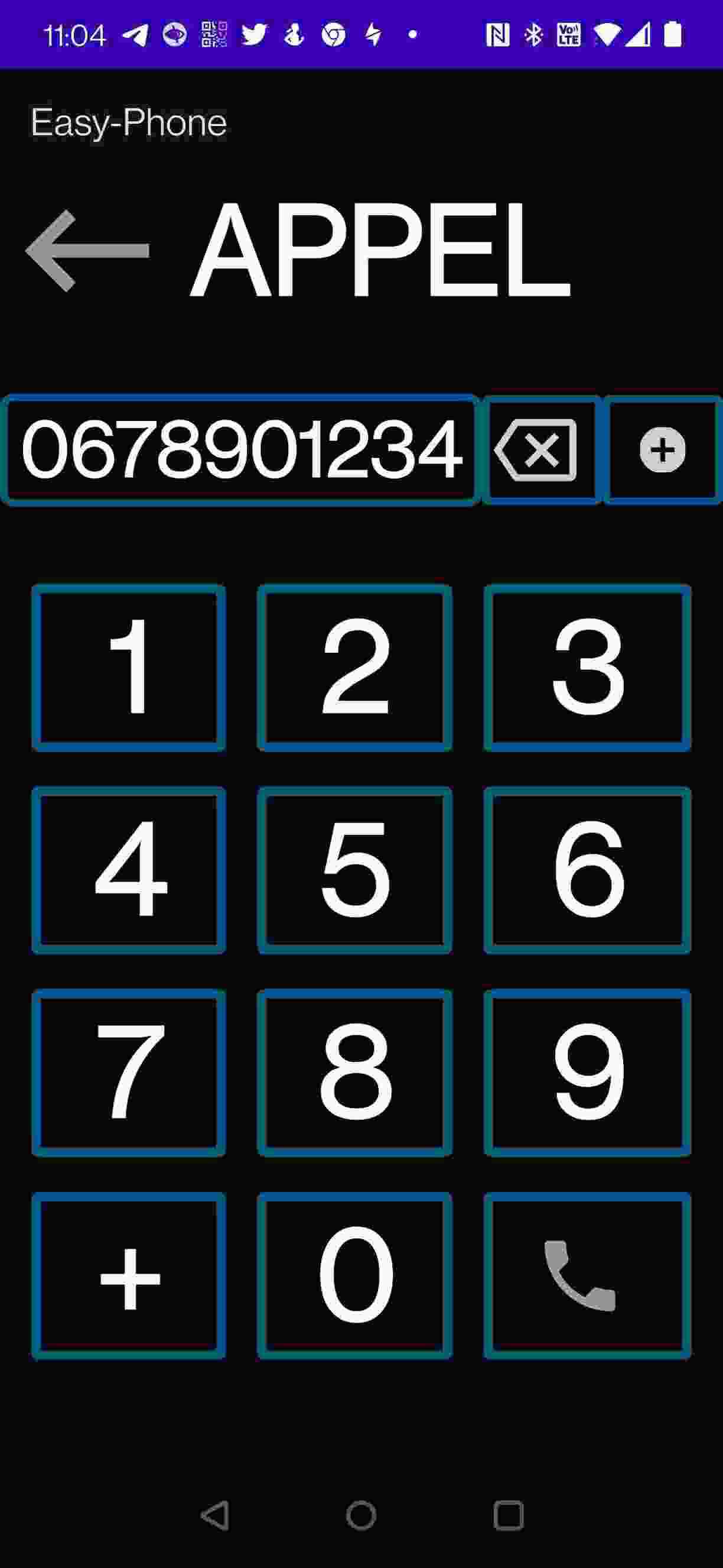 Easy-phone screenshot