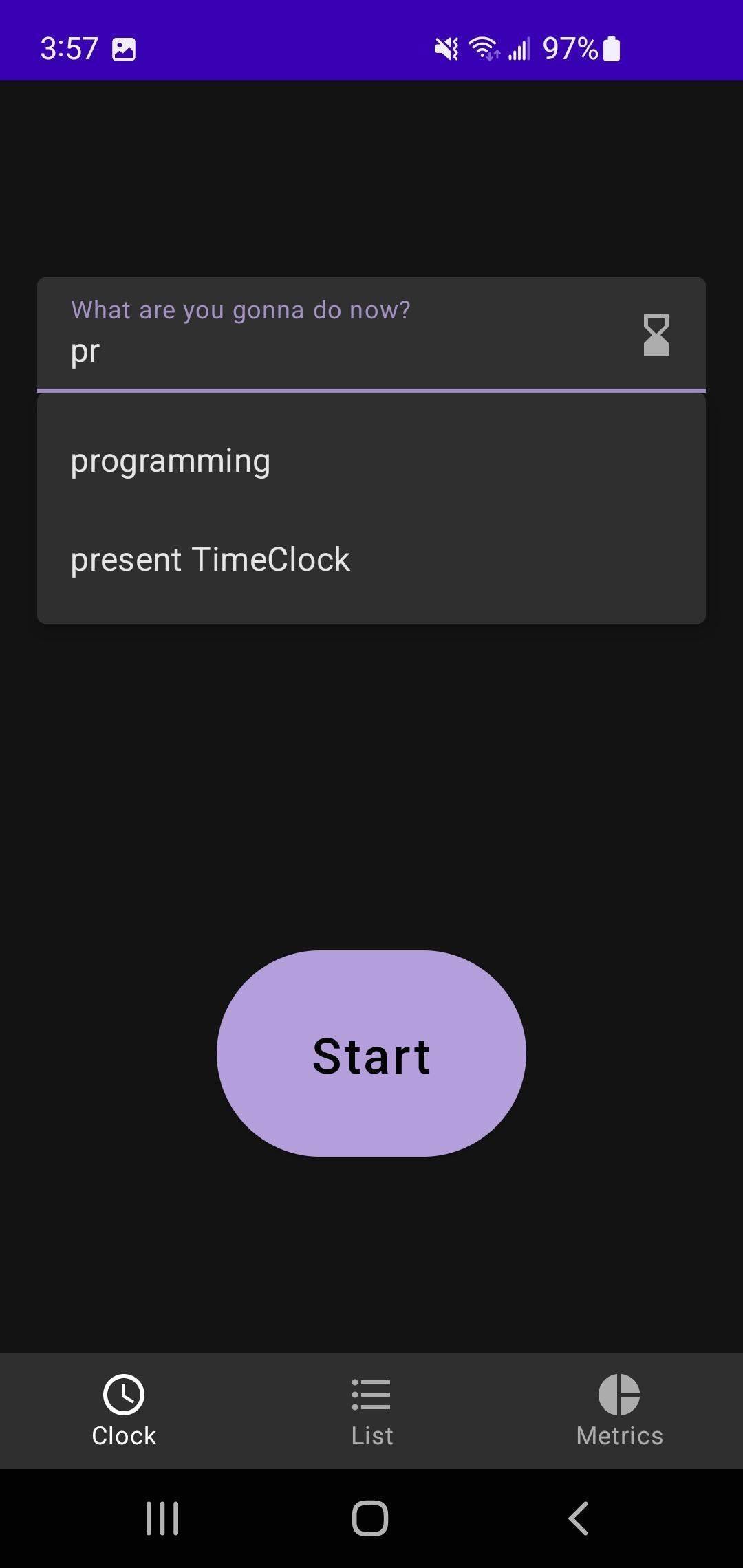 Time Clock screenshot