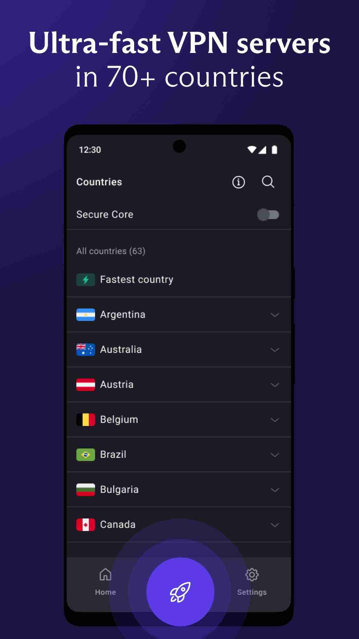 ProtonVPN screenshot