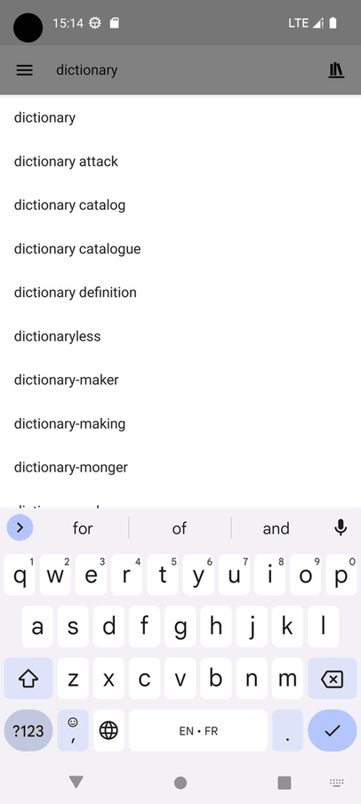SilverDict screenshot