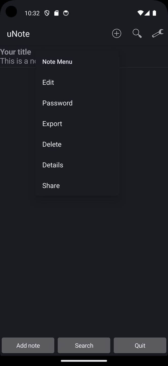 uNote | microNote screenshot