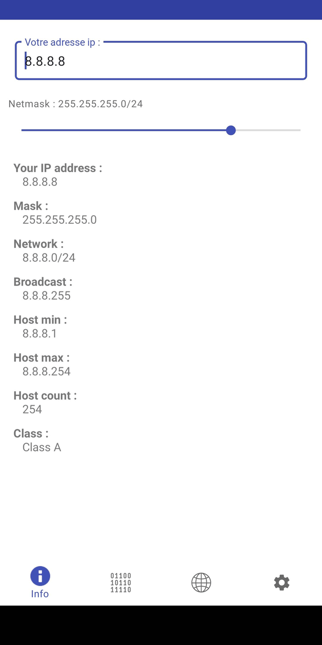 IPCalc Android screenshot