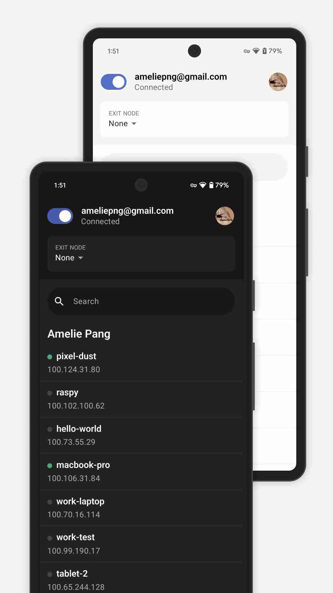 Tailscale screenshot