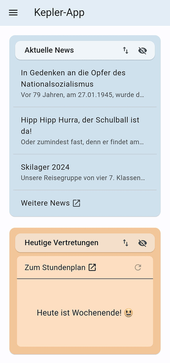 Kepler-App screenshot