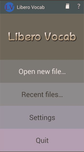 Libero Vocab screenshot