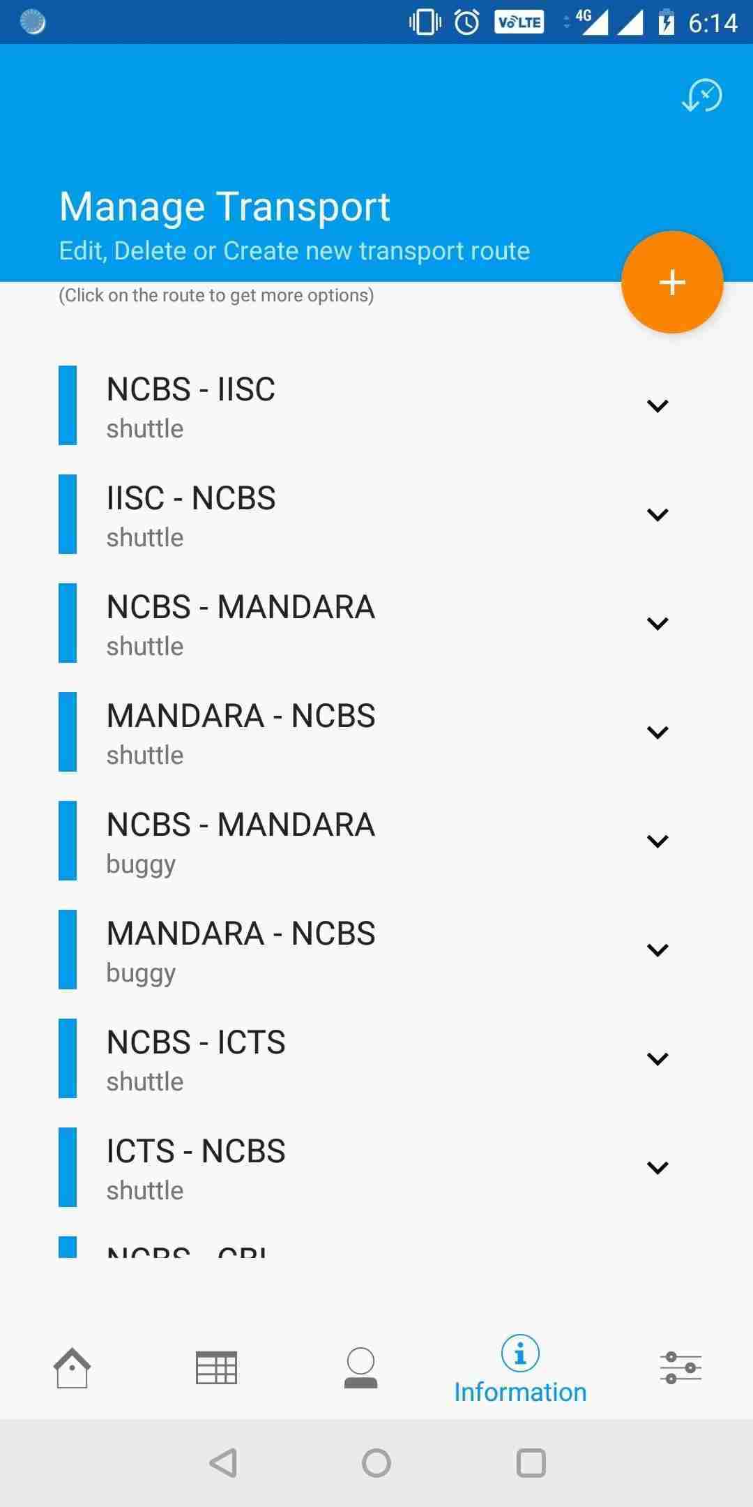 Information about NCBS screenshot