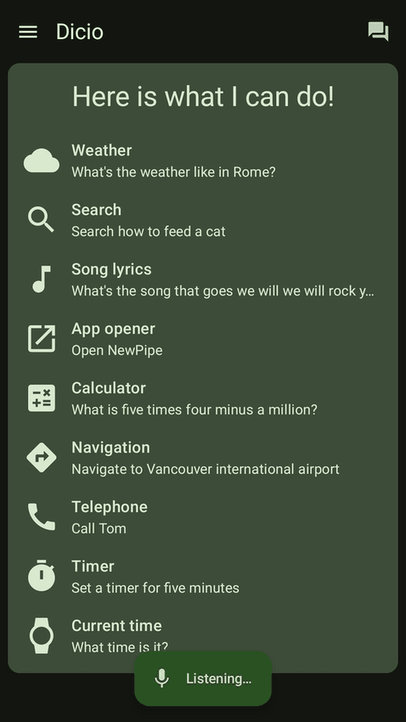 Dicio assistant screenshot