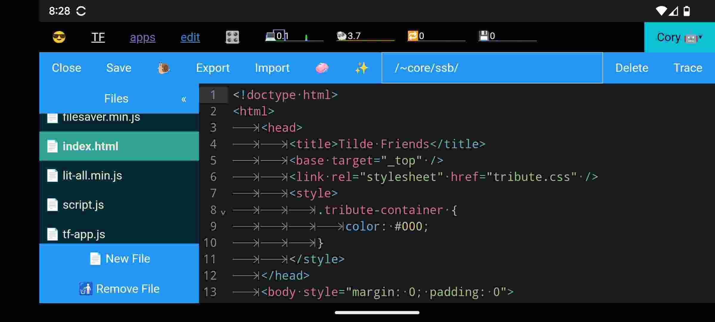 Tilde Friends screenshot