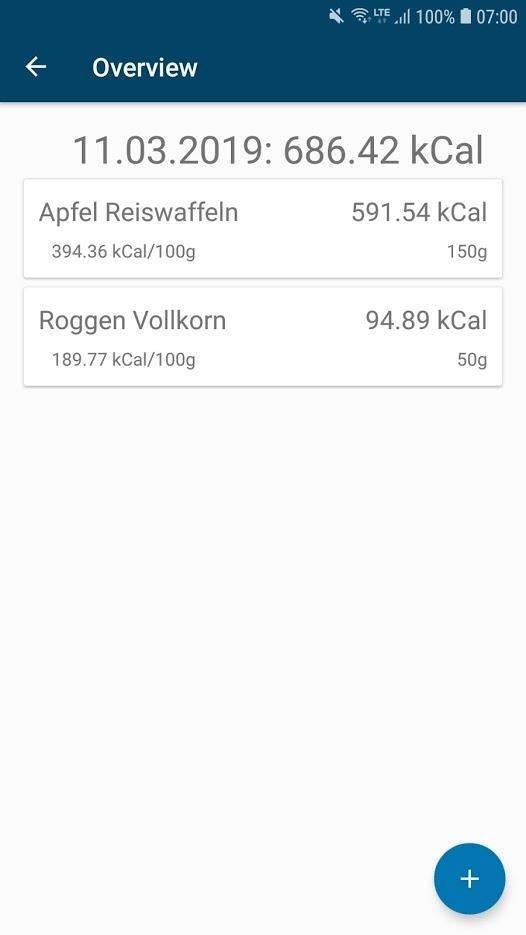 Food-Tracker (PFA) screenshot