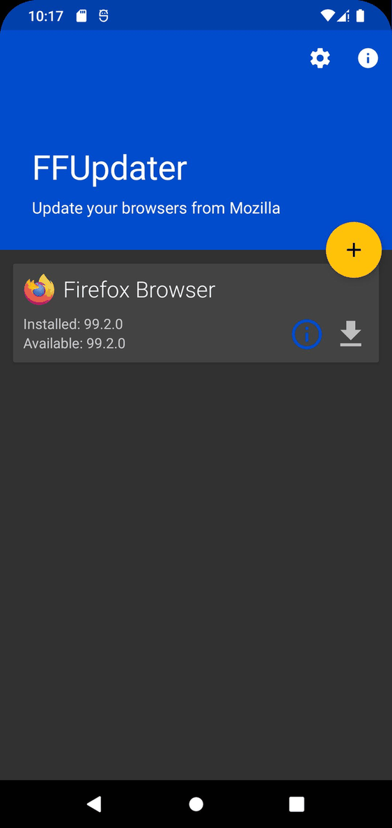 FFUpdater screenshot