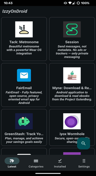 IzzyOnDroid screenshot