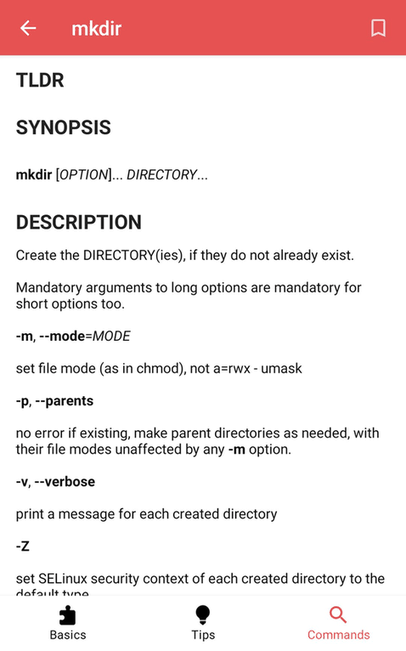 Linux Command Library screenshot