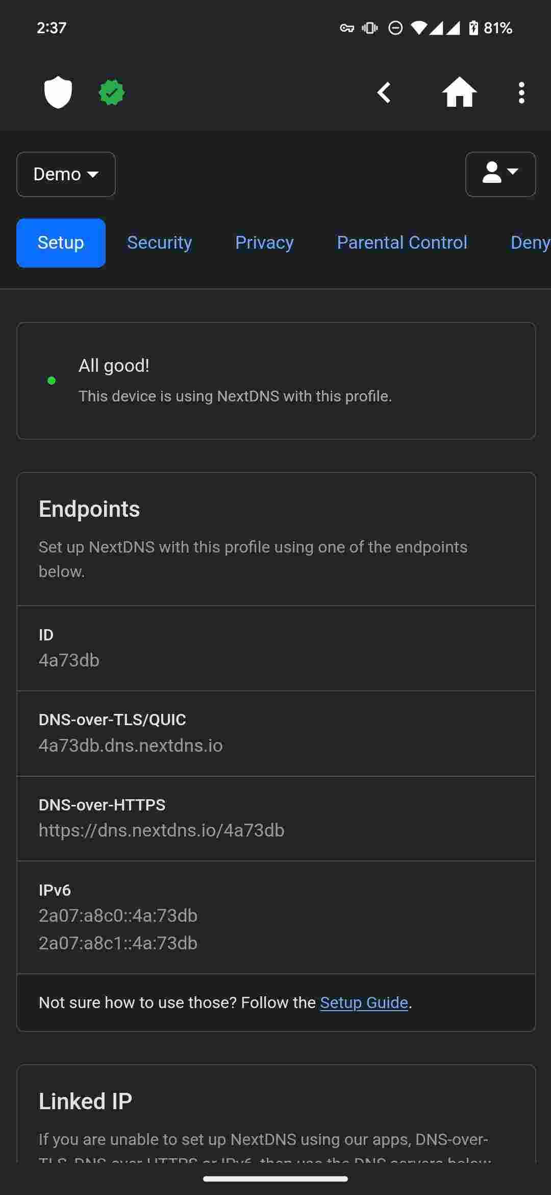 NextDNS Manager screenshot