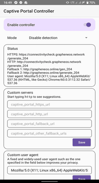 Captive Portal Controller screenshot