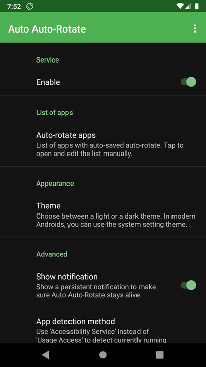 Auto Auto-Rotate screenshot