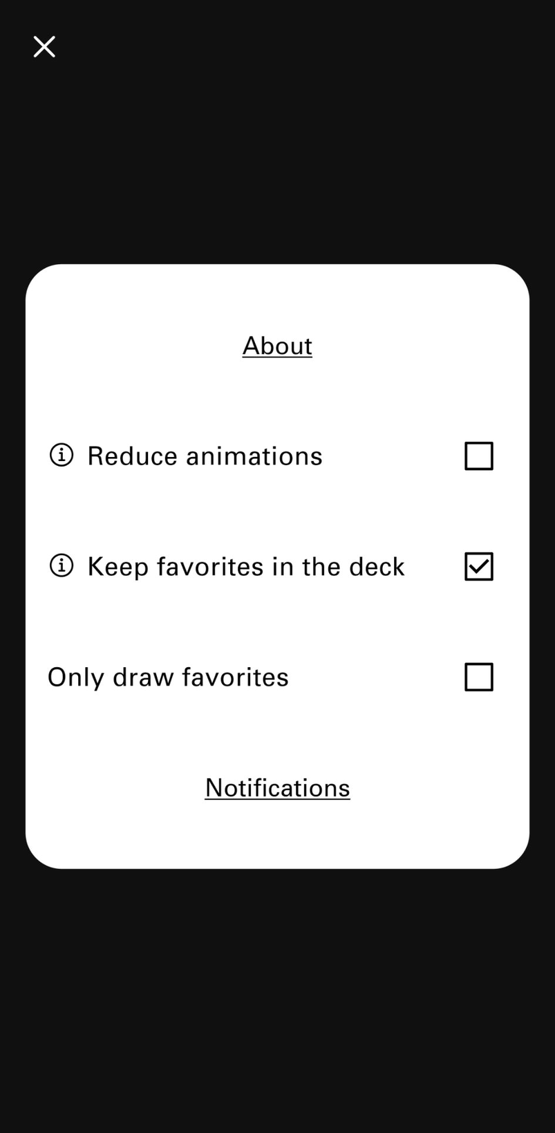 Oblique Strategies screenshot