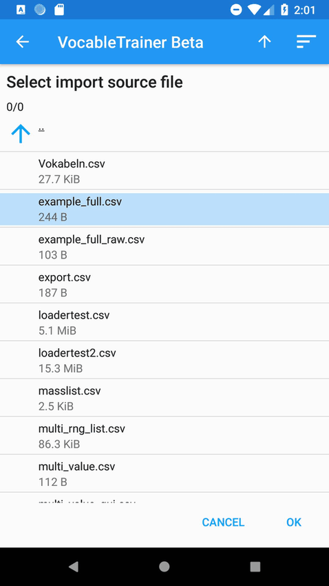 VocableTrainer screenshot