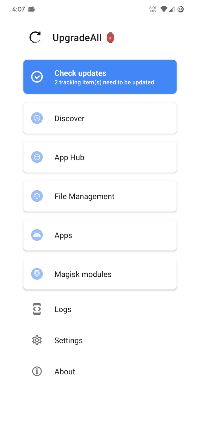 UpgradeAll screenshot