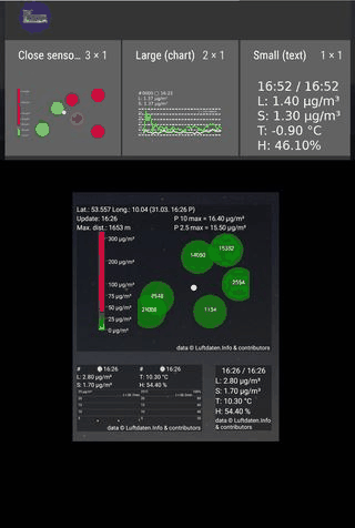 FeinstaubWidget screenshot