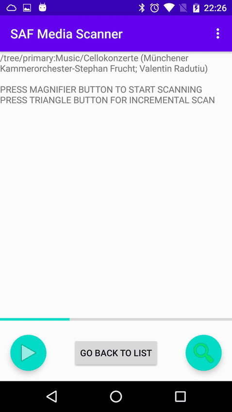 SAF Media Scanner screenshot