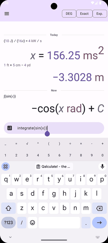 Qalculate! screenshot