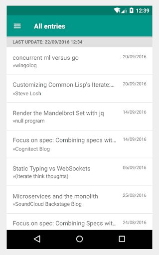 Elfeed Mobile screenshot