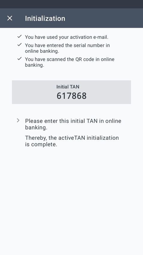 Varengold activeTAN screenshot