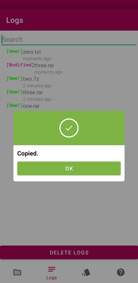 Folderlogs screenshot